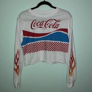 Cropped long sleeve Coca-Cola shirt